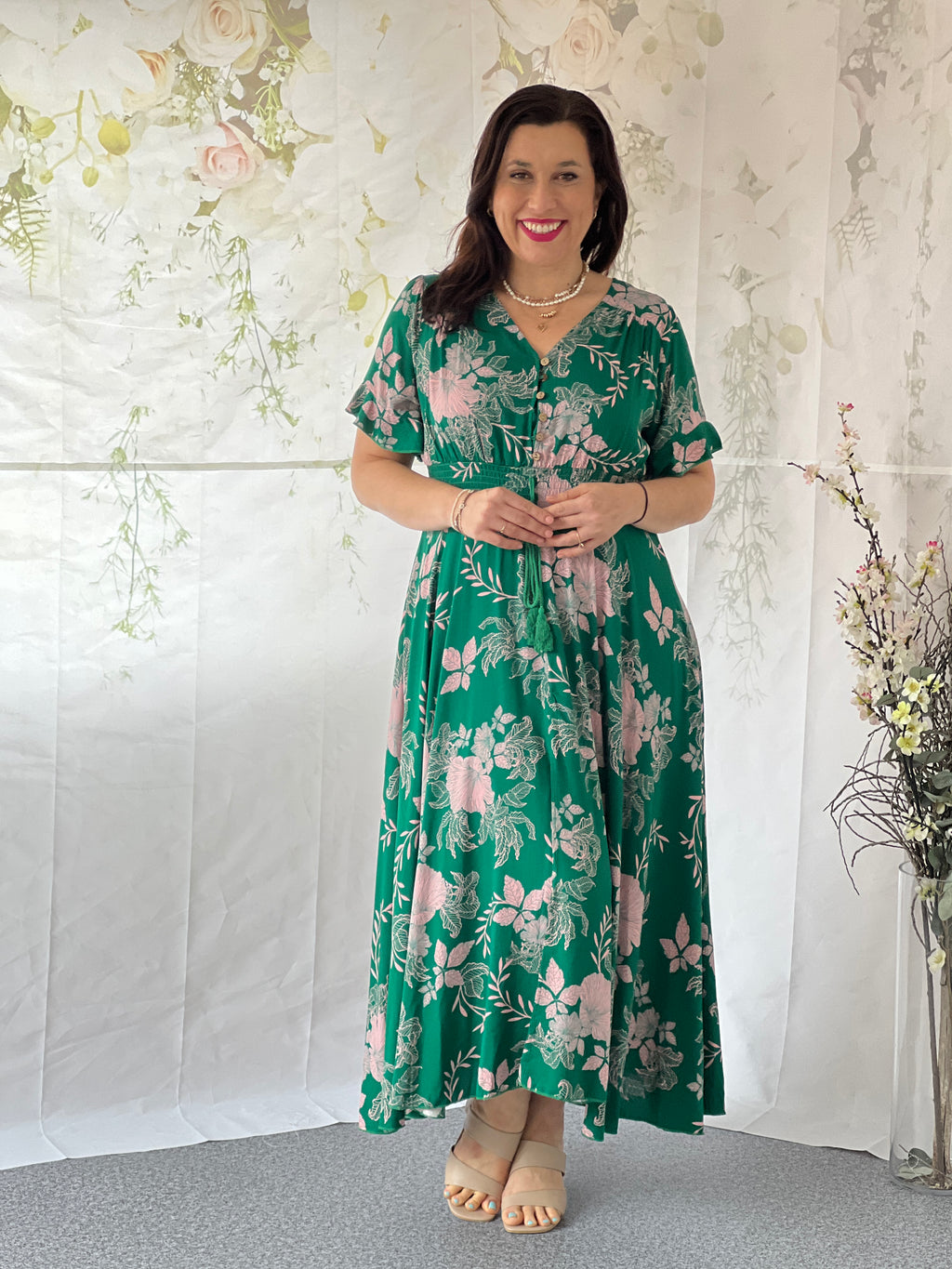 Quin Emerald Floral Dress – Dressxox