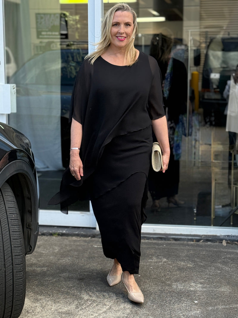 Conny Black Jersey Skirt