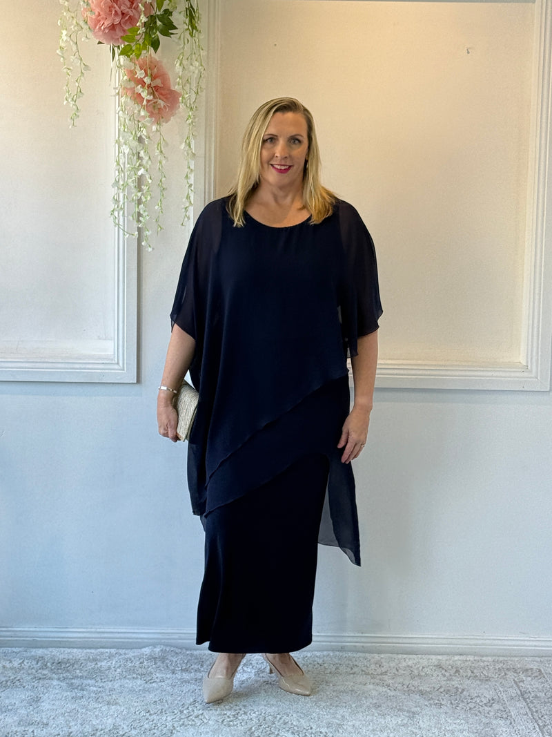 Conny Navy Jersey Skirt