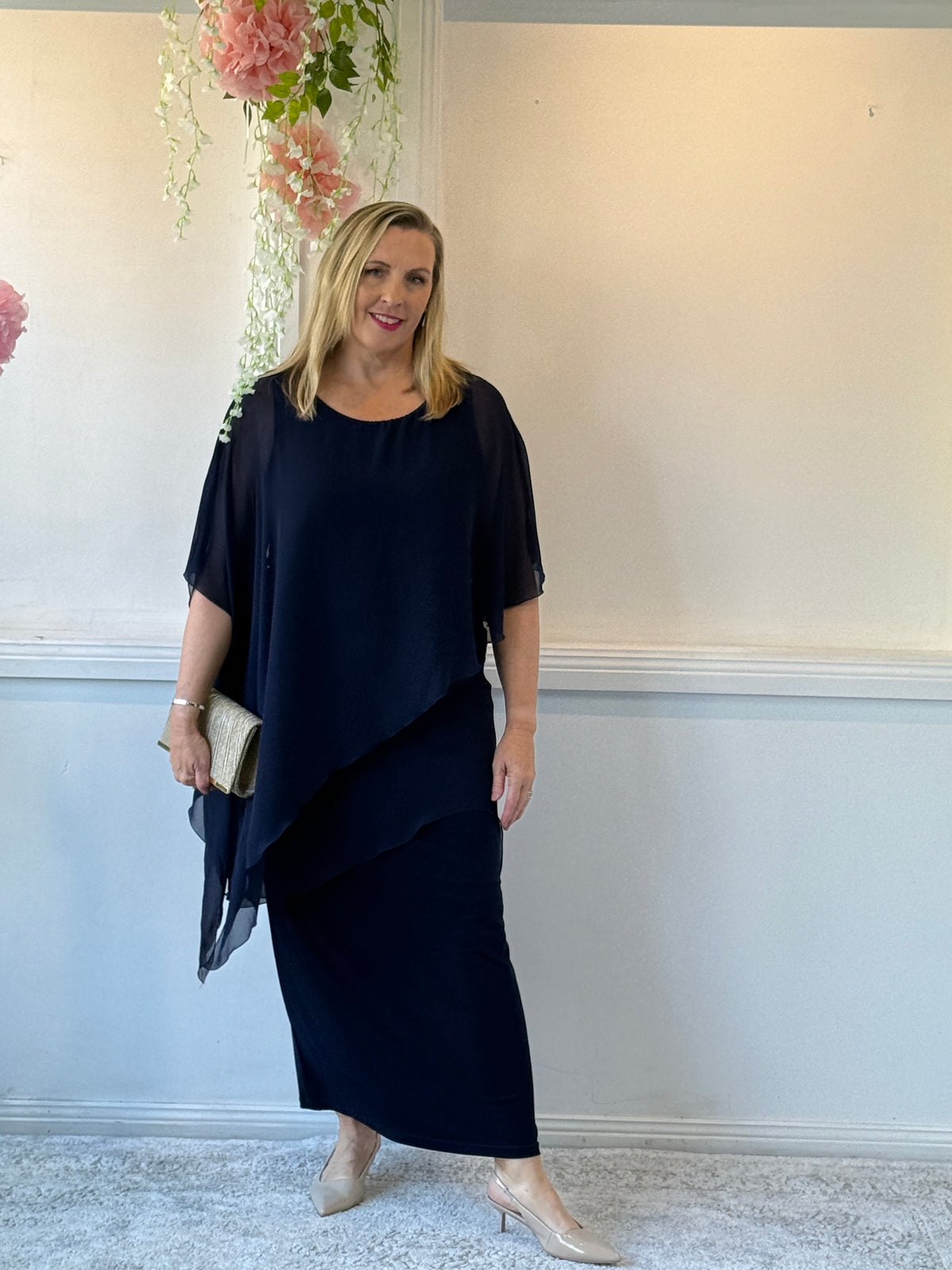 Conny Navy Jersey Skirt
