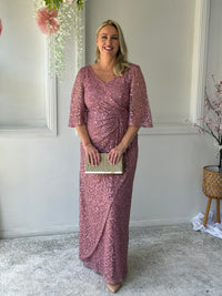 Quora Blush Sequin Gown