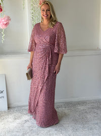 Quora Blush Sequin Gown