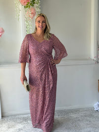 Quora Blush Sequin Gown