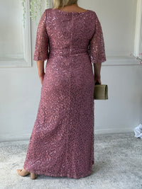 Quora Blush Sequin Gown