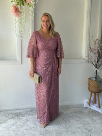 Quora Blush Sequin Gown