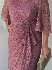 Quora Blush Sequin Gown