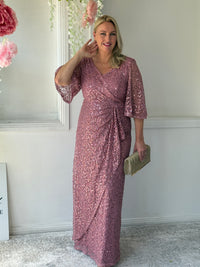 Quora Blush Sequin Gown