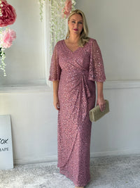 Quora Blush Sequin Gown