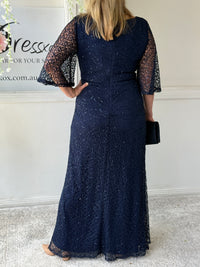Quora Navy Sequin Gown