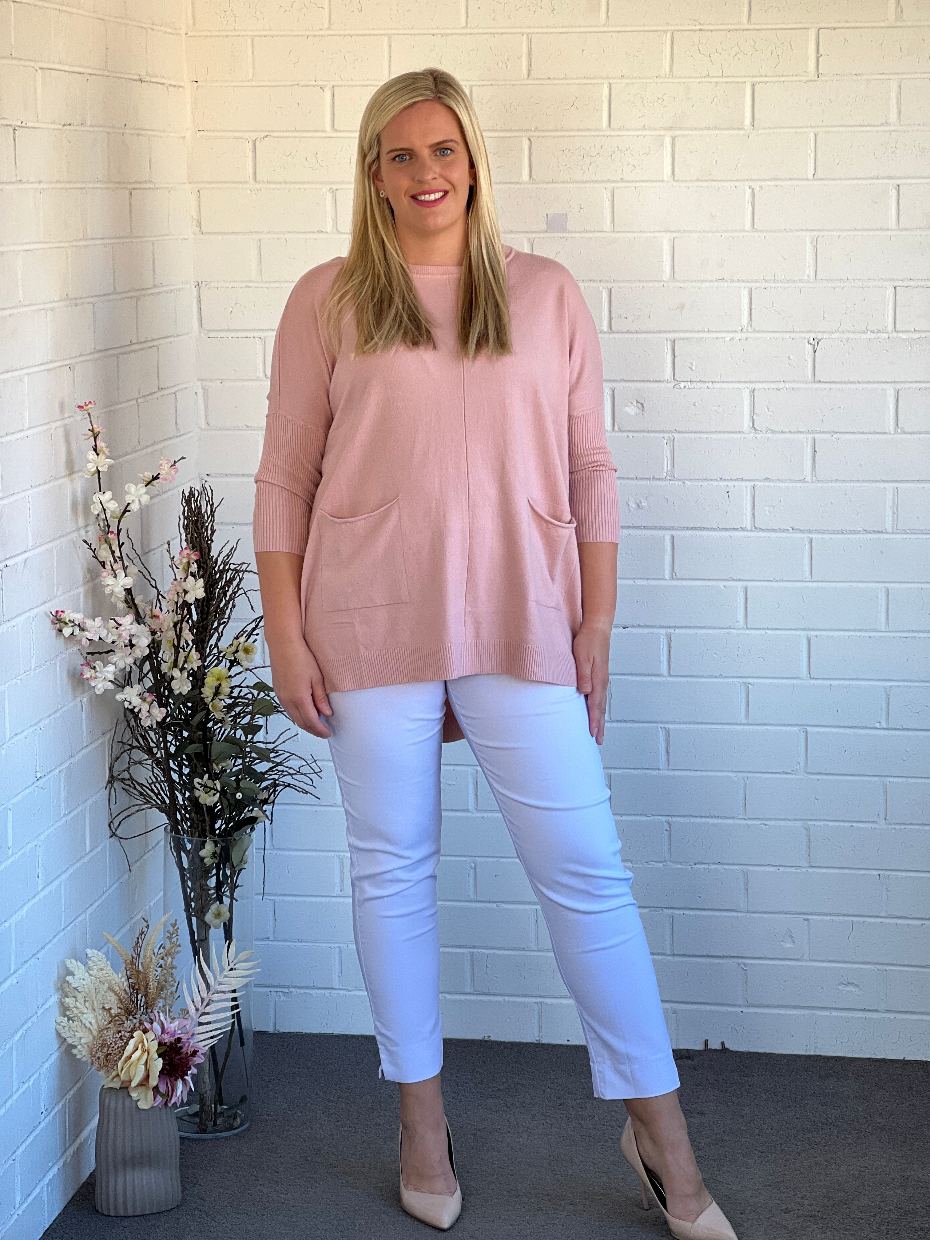 Blush hotsell knit jumper