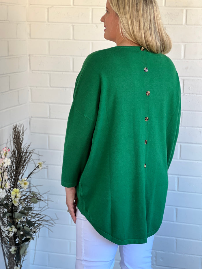 Danika Emerald Wool Knit Jumper
