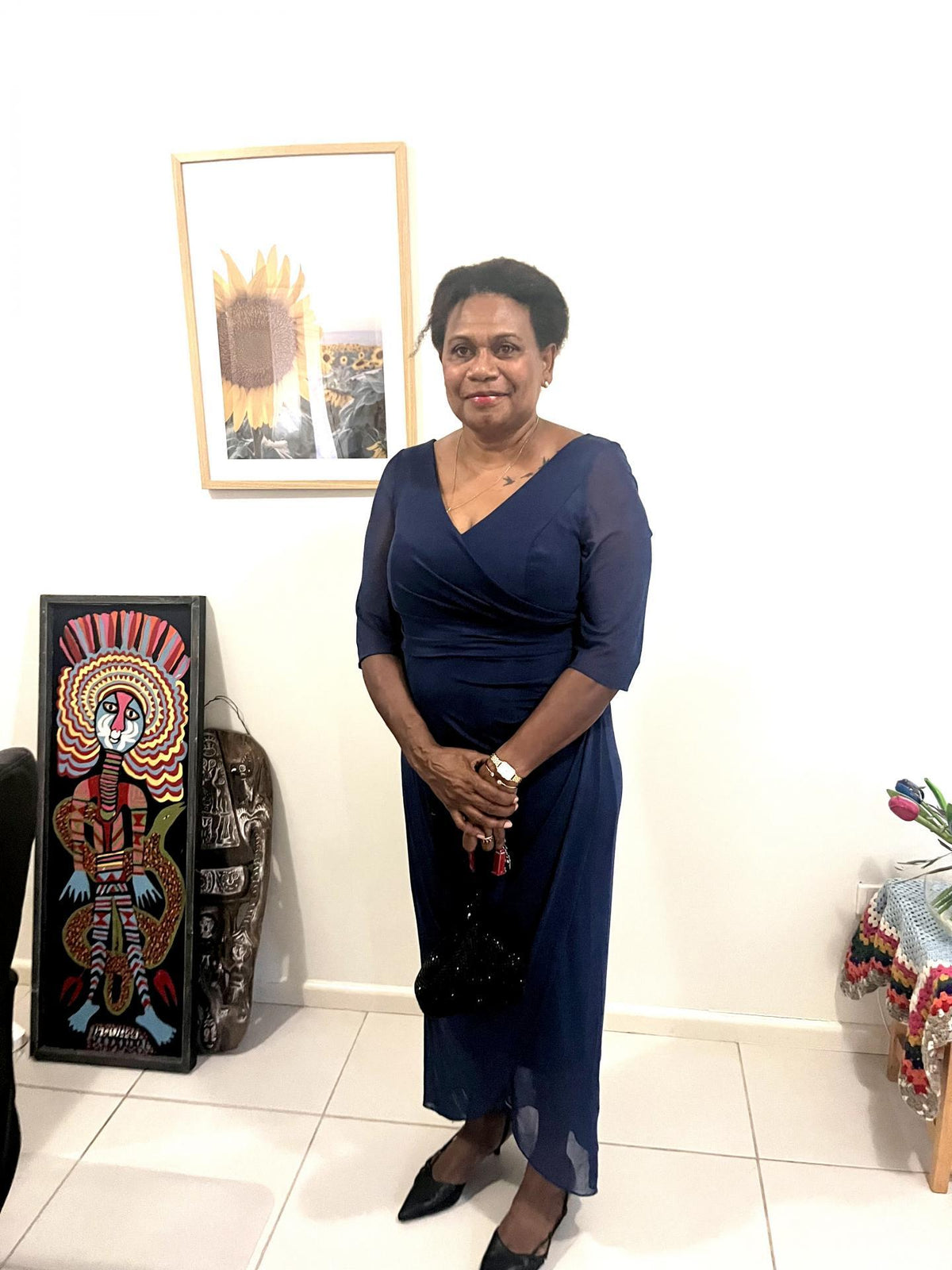 Yancy Navy Evening Dress
