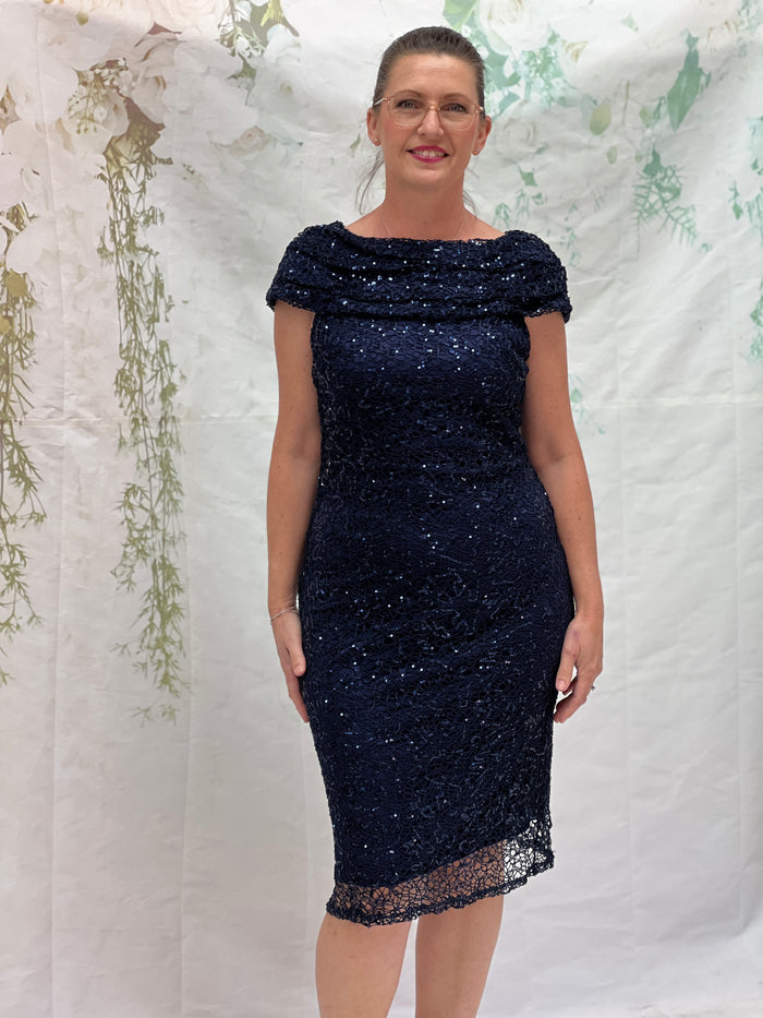 Rosmin Navy Evening Dress