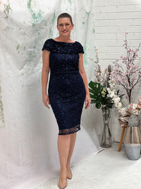 Rosmin Navy Evening Dress