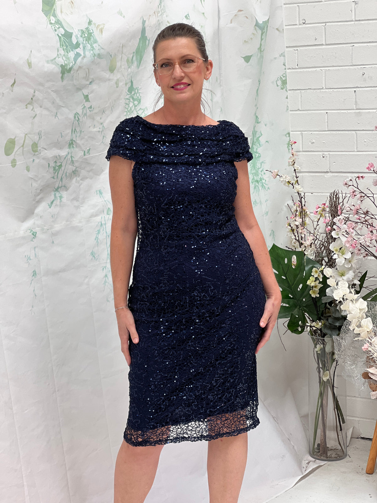 Rosmin Navy Evening Dress