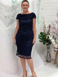 Rosmin Navy Evening Dress