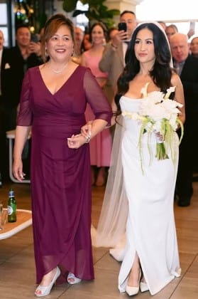 Yancy Burgundy Evening Dress