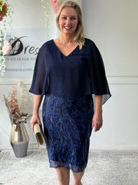 Scarlett Navy Sequin Evening Dress