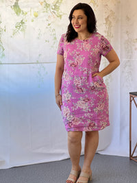 Sicily Pink Linen Dress