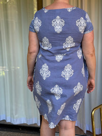 Sicily Denim Linen Dress