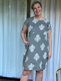 Sicily Taupe Linen Dress