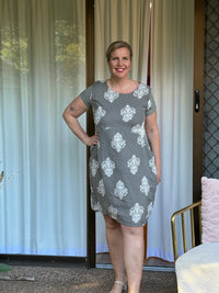 Sicily Taupe Linen Dress