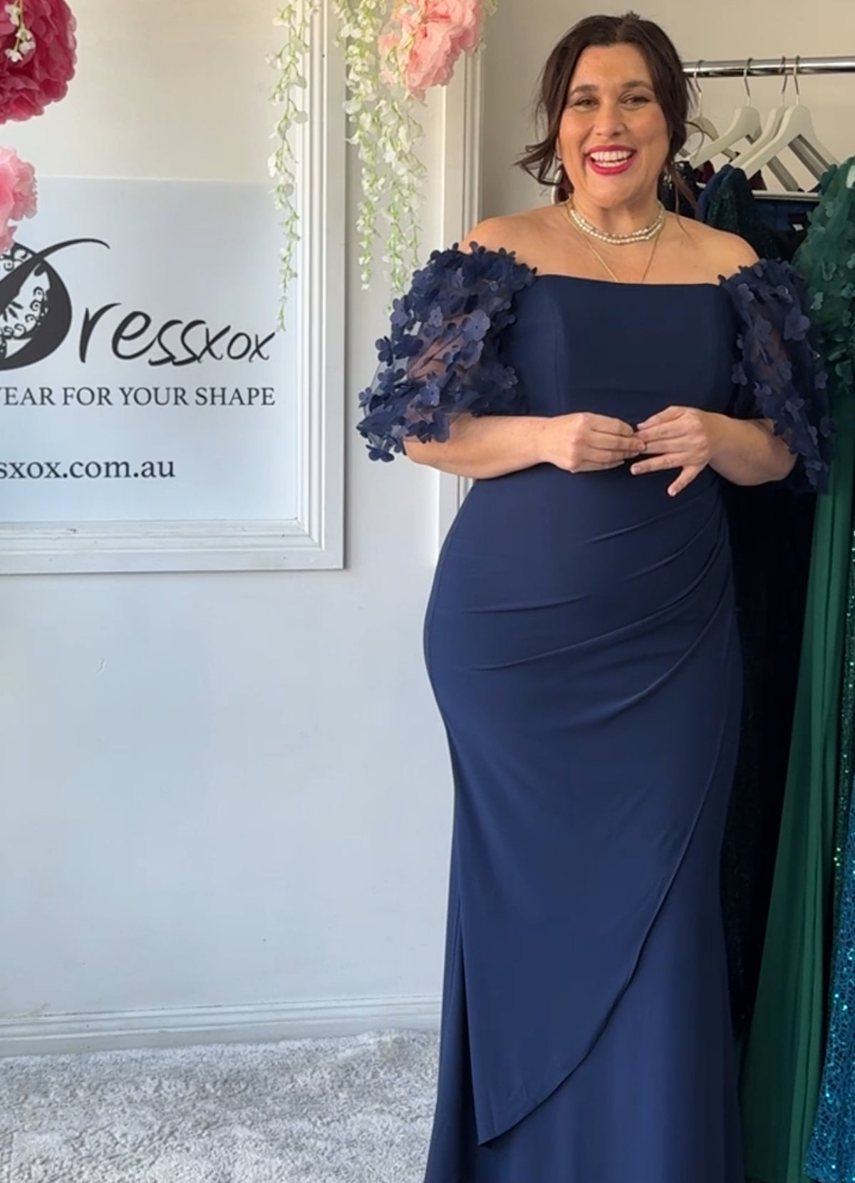 Siena Navy Evening Gown