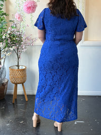 Skylar Royal Lace Evening Dress