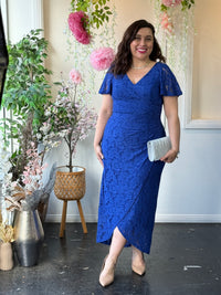Skylar Royal Lace Evening Dress