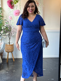 Skylar Royal Lace Evening Dress