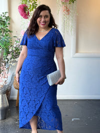 Skylar Royal Lace Evening Dress