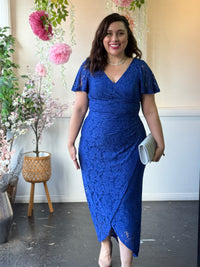 Skylar Royal Lace Evening Dress