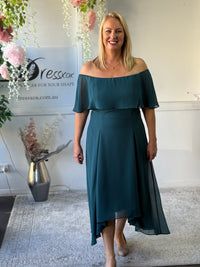 Sonya Teal Evening Dress