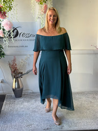 Sonya Teal Evening Dress