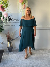 Sonya Teal Evening Dress