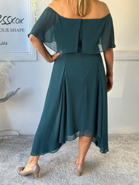 Sonya Teal Evening Dress