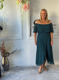 Sonya Teal Evening Dress