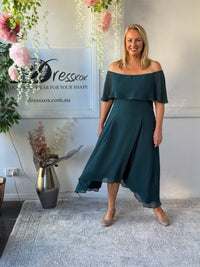 Sonya Teal Evening Dress