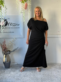 Tahlia Black Evening Dress