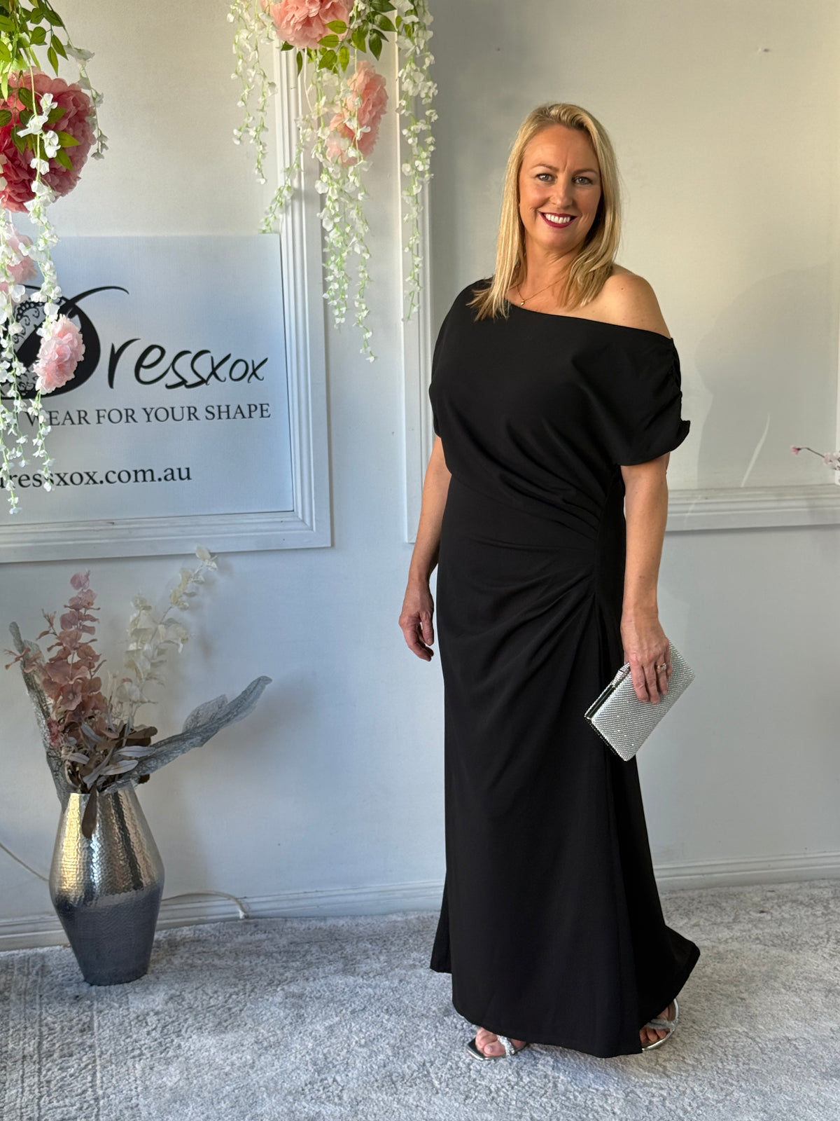 Tahlia Black Evening Dress