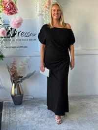 Tahlia Black Evening Dress