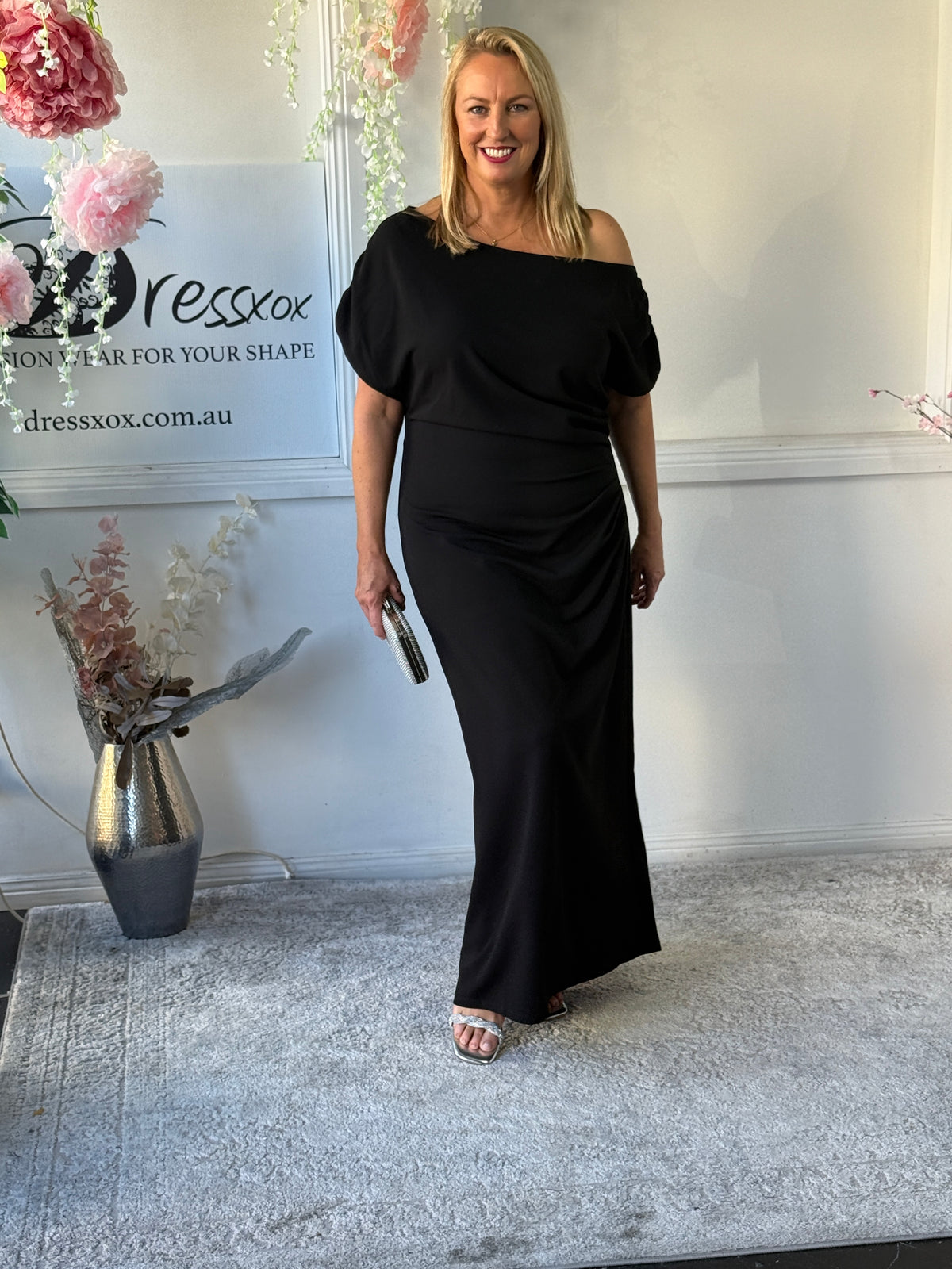 Tahlia Black Evening Dress