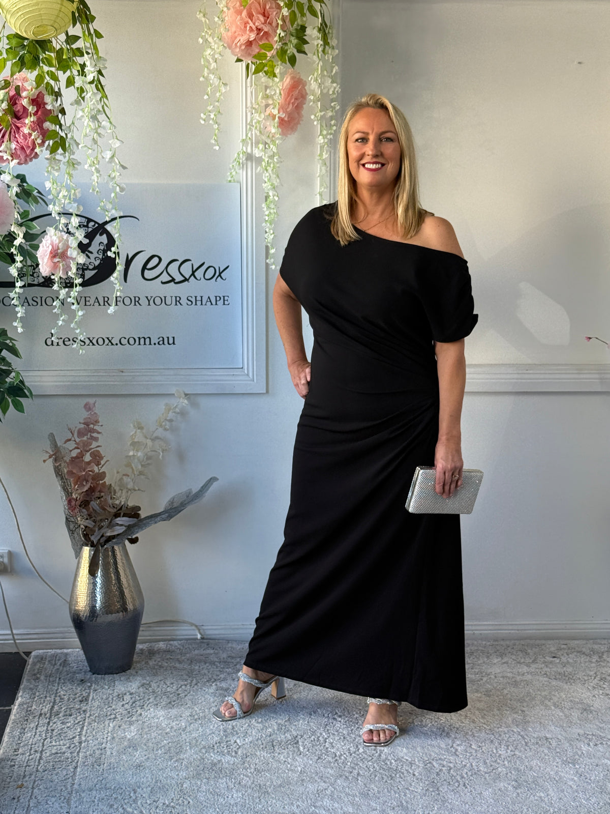 Tahlia Black Evening Dress