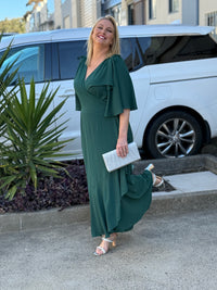 Taylor Emerald Wrap Dress