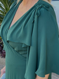Taylor Emerald Wrap Dress