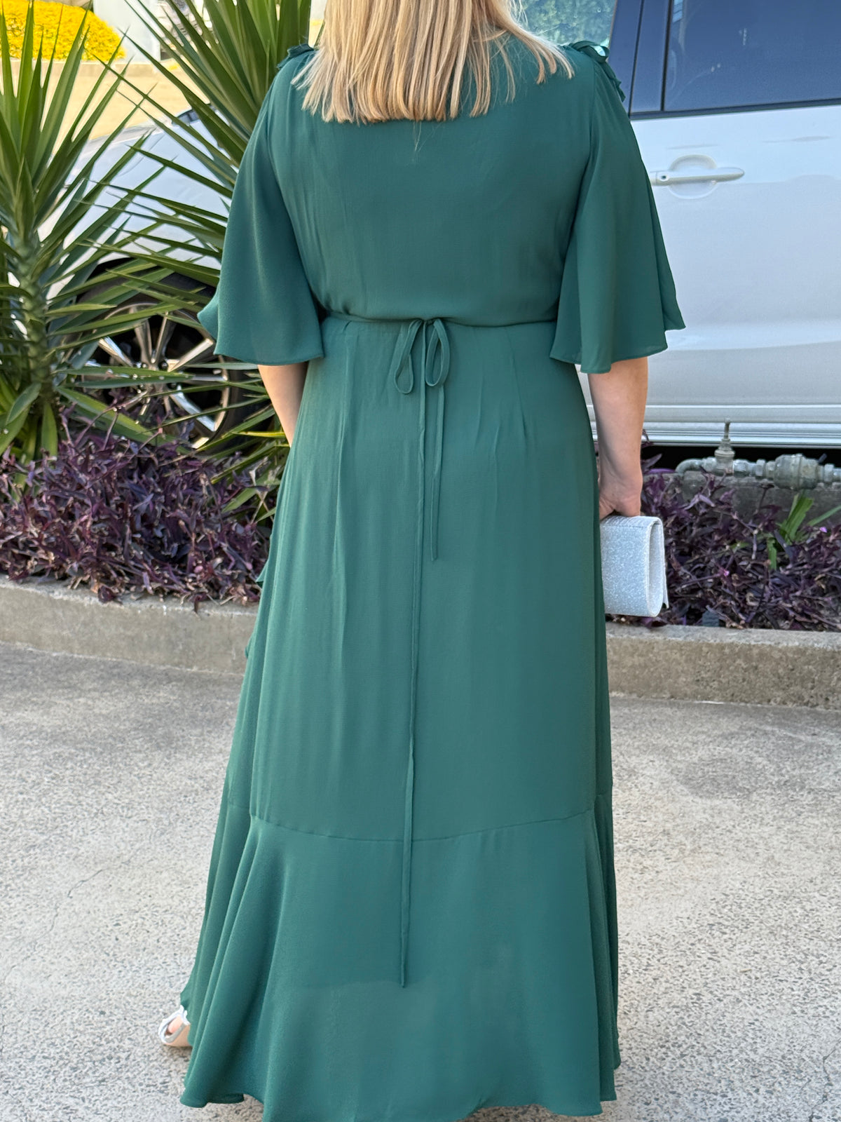 Taylor Emerald Wrap Dress