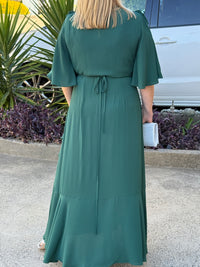 Taylor Emerald Wrap Dress