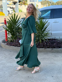 Taylor Emerald Wrap Dress