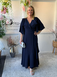 Taylor Navy Wrap Dress