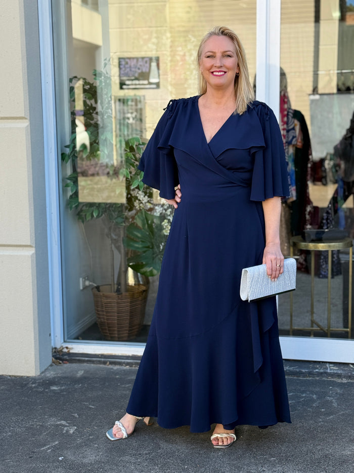 Taylor Navy Wrap Dress